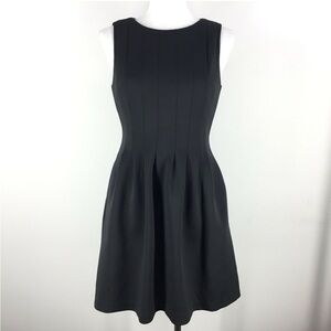 Vince Camuto Sleeveless Pleated Pocket Fit & Flare Dress Black Size 12 NWT